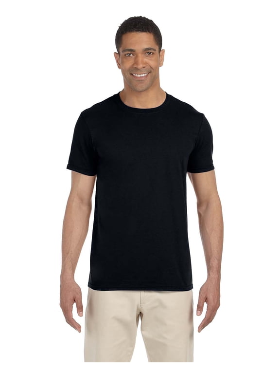 G640 Adult Softstyle T-Shirt, Black, 3X, Pack Of 5, Mens Workout Shirts