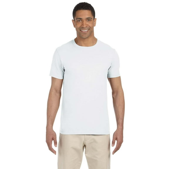 Gildan G640 Adult Softstyle T-Shirt, White, XL, Pack Of 10, Mens T-Shirts