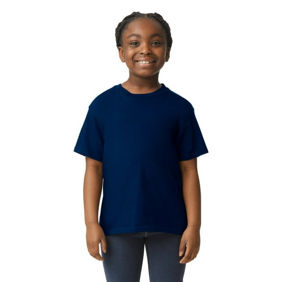 Gildan G640B Youth Softstyle T-Shirt-Navy-XS