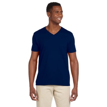 Mens 4.5 oz SoftStyle V-Neck T-Shirt 2 Pack - Walmart.com