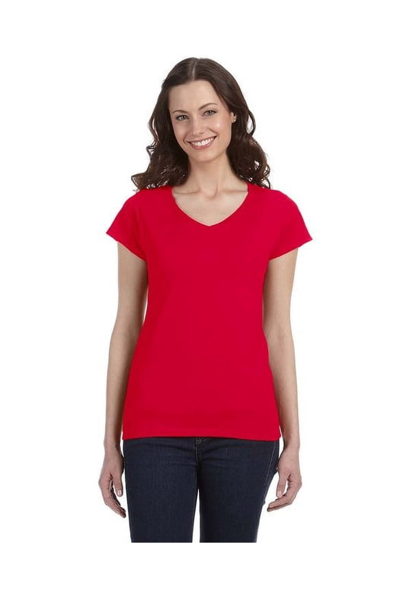 G64VL Ladies SoftStyle Fitted V-Neck T-Shirt