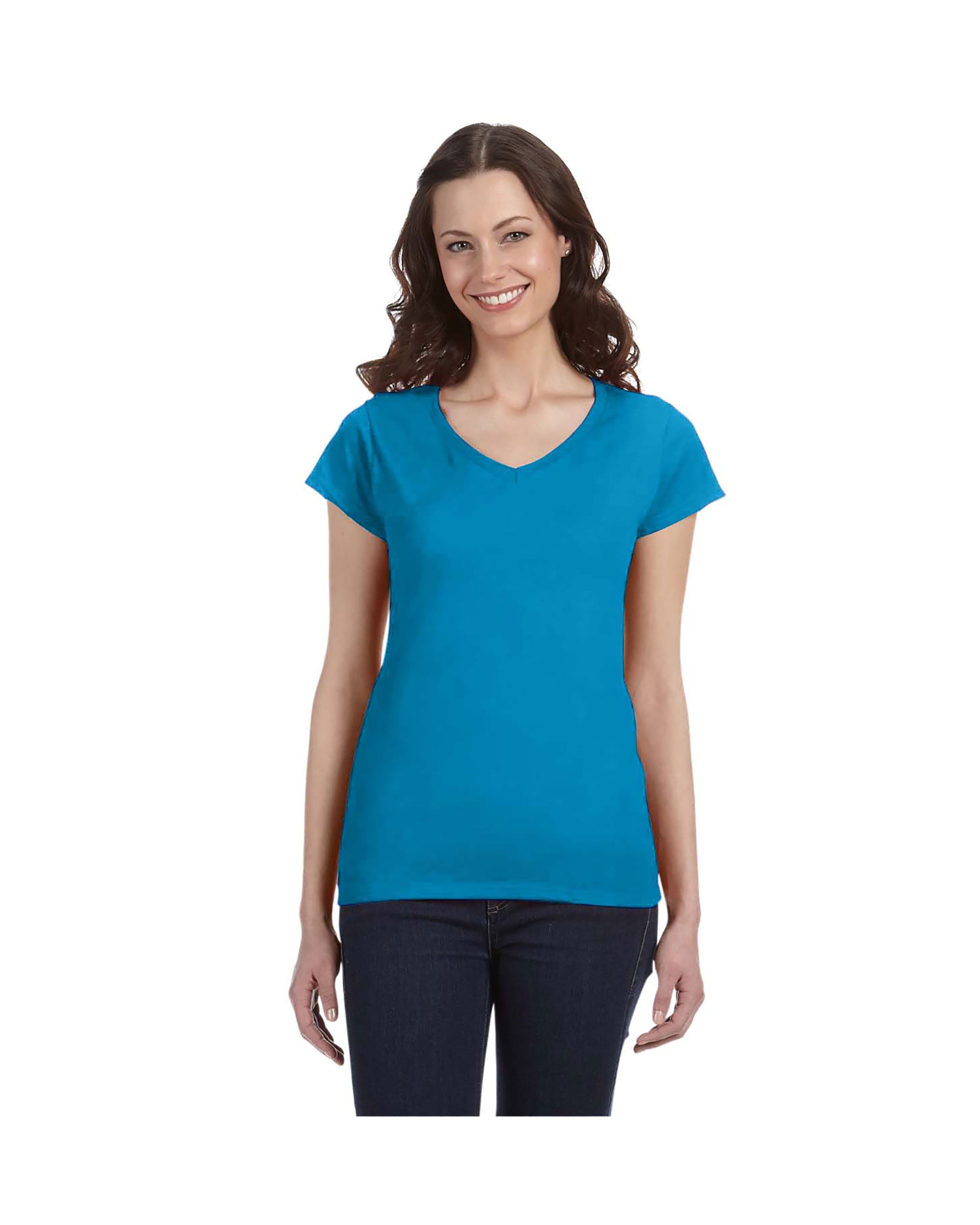 Gildan G64VL Ladies' SoftStyle® Fitted V-Neck T-Shirt