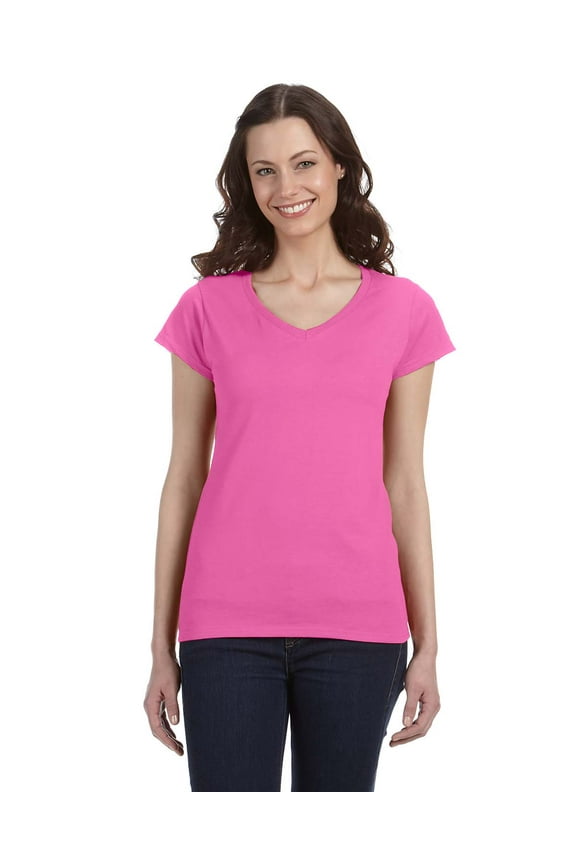 G64Vl Ladies' Softstyle Fitted V-Neck T-Shirt