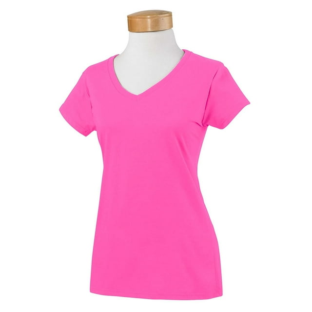 Gildan G64Vl Ladies' Softstyle Fitted V-Neck T-Shirt - Walmart.com