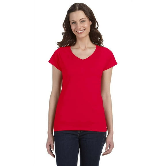 Gildan G64Vl Ladies' Softstyle Fitted V-Neck T-Shirt