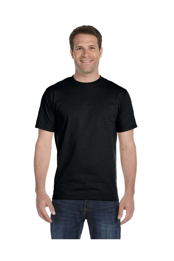 G800 Adult 50/50 T-Shirt, Black, 5XL, Pack Of 4, Mens Workout Shirts