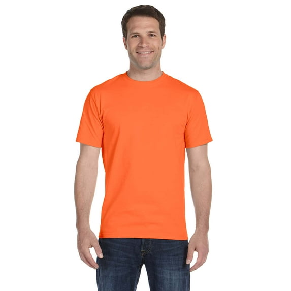 Gildan G800 Adult 50/50 T-Shirt, Orange, L, Pack Of 5, Mens Workout Shirts