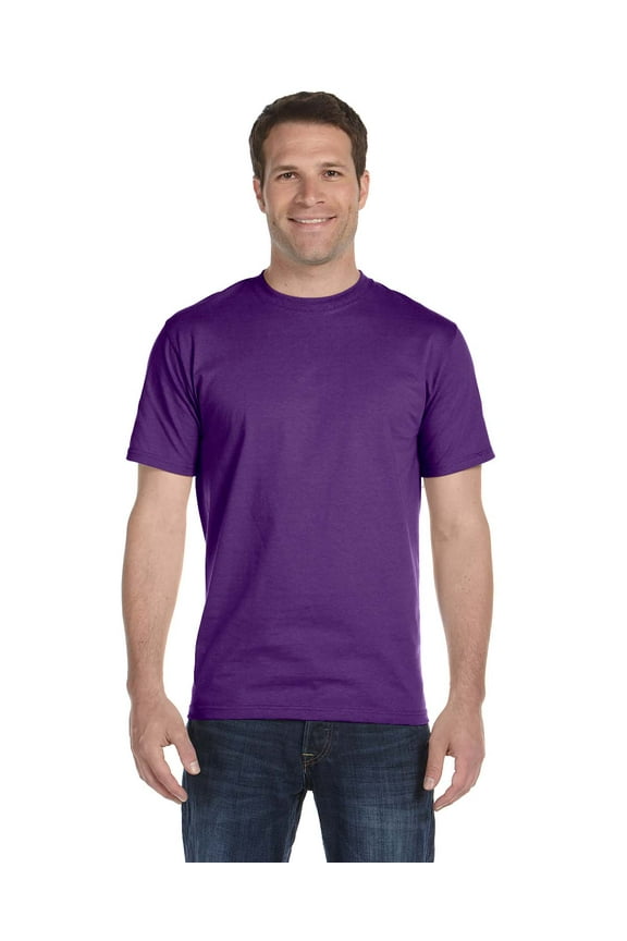 G800 Adult 50/50 T-Shirt, Purple, 4X, Pack Of 12, Big and Tall Workout Shirts
