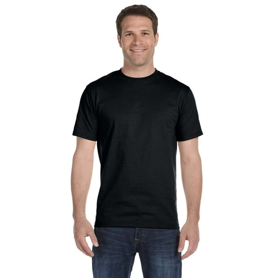 Gildan G800 Adult 50/50 T-Shirt, Black, 3X, Pack Of 6, Mens T-Shirts
