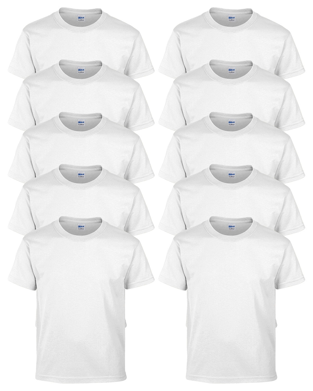 Gildan Women's Preshrunk Seamless T-Shirt, White, XSmall. (Pack of 10) at   Women's Clothing store