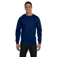 thumbnail image 1 of Gildan G840 Adult 50/50 Long-Sleeve T-Shirt, Navy, M, Pack Of 4, Mens T-Shirts, 1 of 1