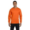 thumbnail image 1 of Gildan G840 Adult 50/50 Long-Sleeve T-Shirt, Orange, S, Pack Of 4, Mens T-Shirts, 1 of 1