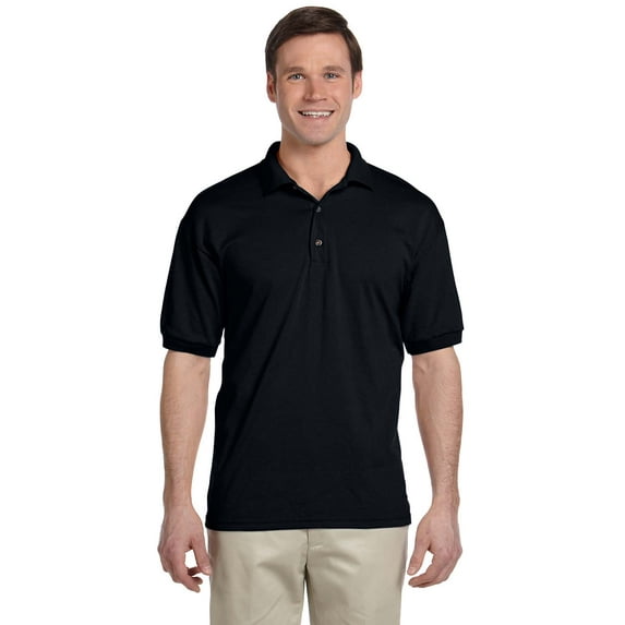 Gildan G880 DryBlend 6-Ounce Jersey Knit Sport Shirt, Black, 3X, Pack 12, Mens Polo Shirts