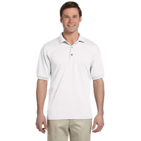 Gildan G880 DryBlend 6-Ounce Jersey Knit Sport Shirt, White, 4X, Pack 12, Mens Workout Shirts