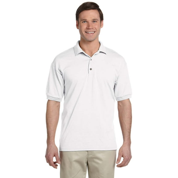 Gildan G880 DryBlend 6-Ounce Jersey Knit Sport Shirt, White, L, Pack 10, Mens Workout Shirts