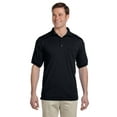 thumbnail image 1 of Gildan G890 Men Dryblend 6 Oz. 50/50 Jersey Polo With Pocket, 4X, Black, 1 of 1