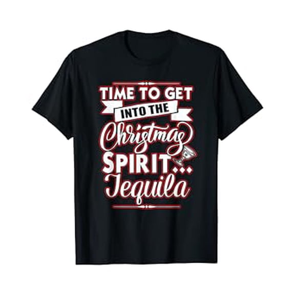 Gildan Get Into The Christmas Spirit Tequila Funny Xmas Day Party Hot Trending T-Shirt Unisex S To 5Xl