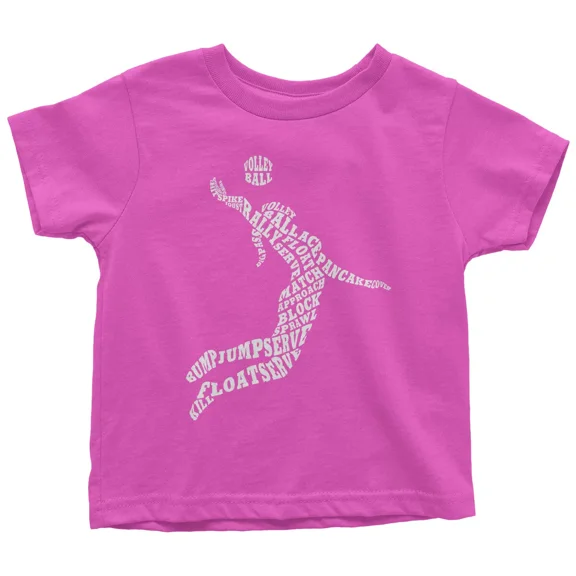 Gildan Girls Volleyball Player Typography Toddler T-Shirt Team Gift Idea Gift for Men Women Unisex Tee