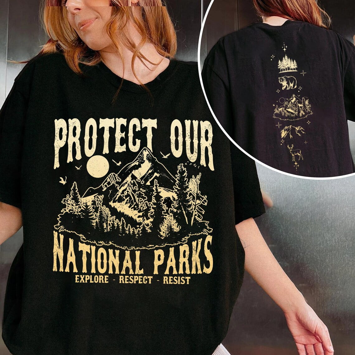 Gildan Granola Girl Inspired Conservation Shirt With National Park List ...