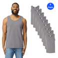 thumbnail image 1 of Gildan Graphite Heather Tank Top, Works Heavy Cotton Men's Performance TankTop Pack-6 Size: S, 1 of 5