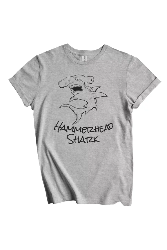 Great Hammerhead Shark Sketch Cool Shark T-Shirt - Shark Gift Gift for Men Women Unisex Tee