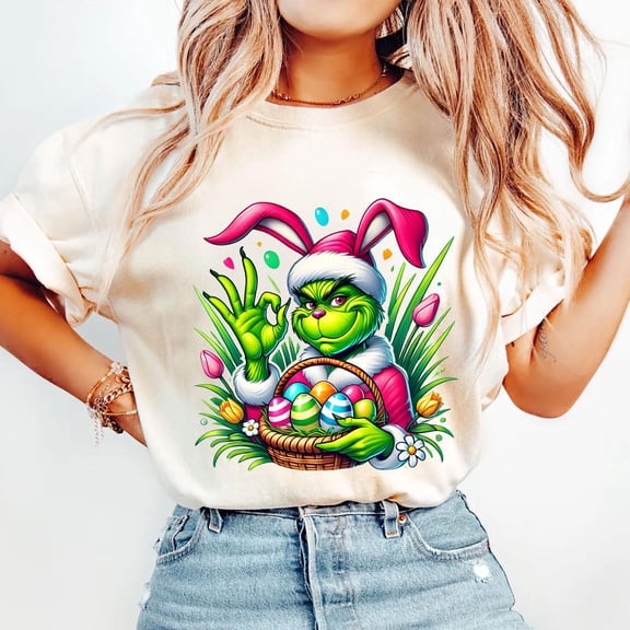 Gildan Green Monster Easter Day Shirt Design T-shirt, Green Mean Guy Easter T-shirt, Retro Easter Eggs T-shirt, Easter day T-shirt Gift