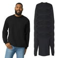 thumbnail image 1 of Gildan Hammer Long Sleeve T-Shirt for Men, Basic Long Sleeve, Heavyweight Soft Tee, 6 Pack Black Tee, S, 1 of 5