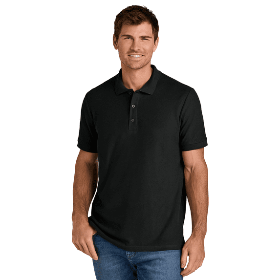 Gildan - Hammer Pique Polo, Classic Fit, Moisture-Wicking Comfortable Polo Shirt, Black, 3XL