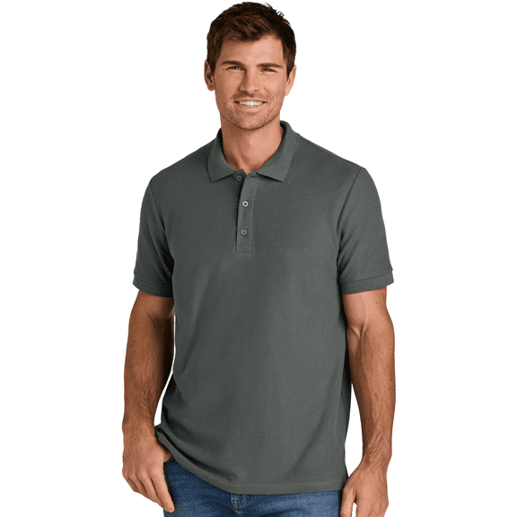 Gildan - Hammer Pique Polo, Classic Fit, Moisture-Wicking Comfortable Polo Shirt, Charcoal, L