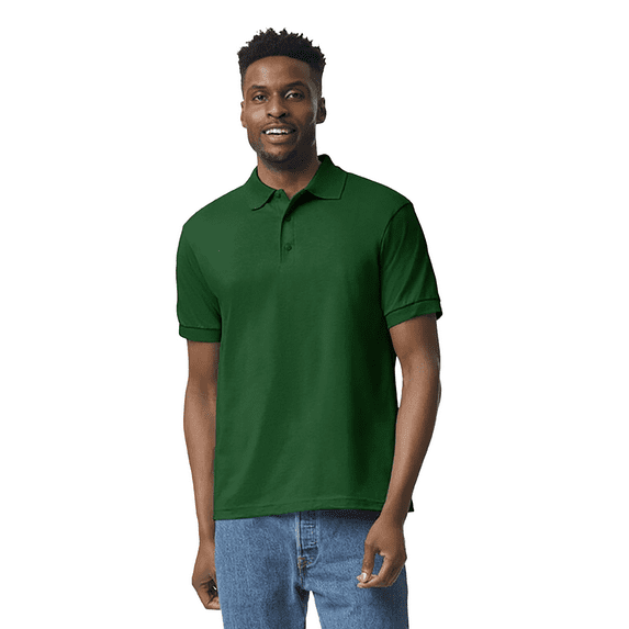 Gildan - Hammer Pique Polo, Classic Fit, Moisture-Wicking Comfortable Polo Shirt, Forest Green, 3XL