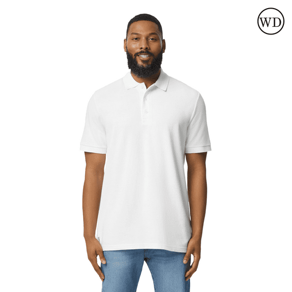 Gildan Hammer Pique Polo Shirt, Perfect Short Sleeve Golf T-Shirt for Adult, White S