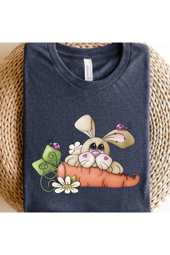 Happy Easter Carrot Shirt,Funny Easter Lover T-shirt,cute Carrot Tee,Spring Rabbit Shirt,Women's Easter T-shirt,Family Easter Tee