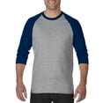 thumbnail image 1 of Gildan Heavy 3/4 Sleeve GryNvy, 1 of 2