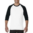 thumbnail image 1 of Gildan Heavy 3/4 Sleeve WhtBlk, 1 of 2