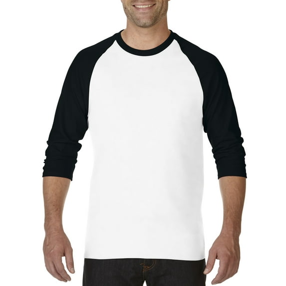 Gildan Heavy 3/4 Sleeve WhtBlk