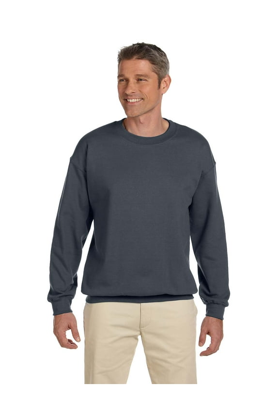 Heavy Blend Adult Crewneck Sweatshirt , G180 , Dark Heather , Medium