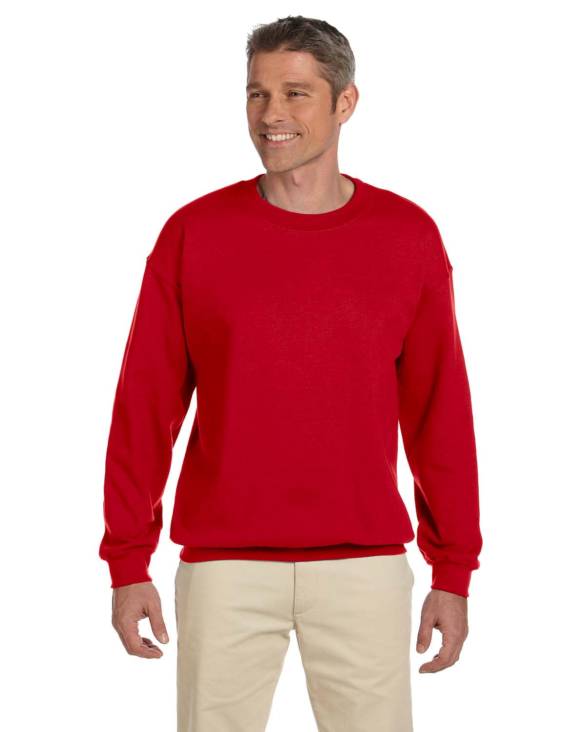 Gildan Fleece Crewneck Sweatshirt – Style G18000, Red, Unisex