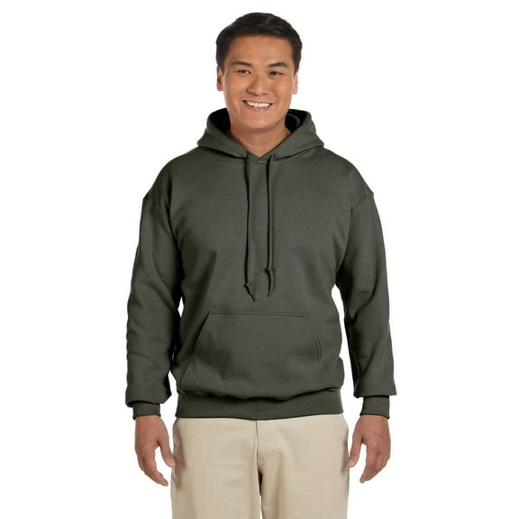 Gildan Heavy Blend Adult Hooded Sweatshirt , G185 , Military Green , X-Large