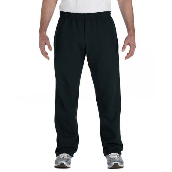 Gildan Heavy Blend Adult Open Bottom Sweatpants , G184 , Black , Large