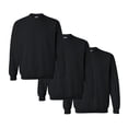 thumbnail image 1 of Gildan Heavy Blend Crewneck Sweatshirt- Size 4XL | Unisex Sweatshirts 8oz,  50/50 Cotton/Polyester Black Fleece Pullover Pack of 3, 1 of 6