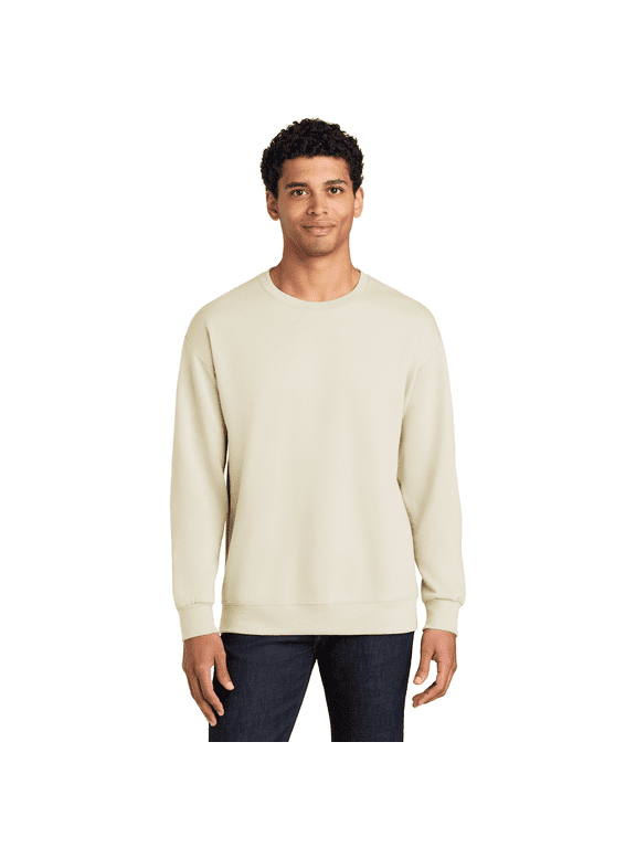 Heavy Blend Crewneck Sweatshirt for Men, Classic Fit, Sand, Size-M, Fleece Pullover, 1-Pack