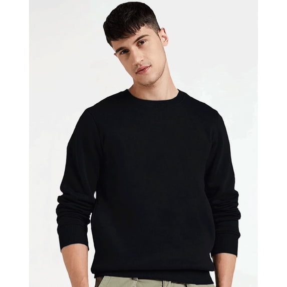 Gildan Heavy Blend Crewneck Sweatshirt for Men Pullover Fleece 50/50 Cotton/Polyester Cozy Warmth Sweatshirt Black Size M
