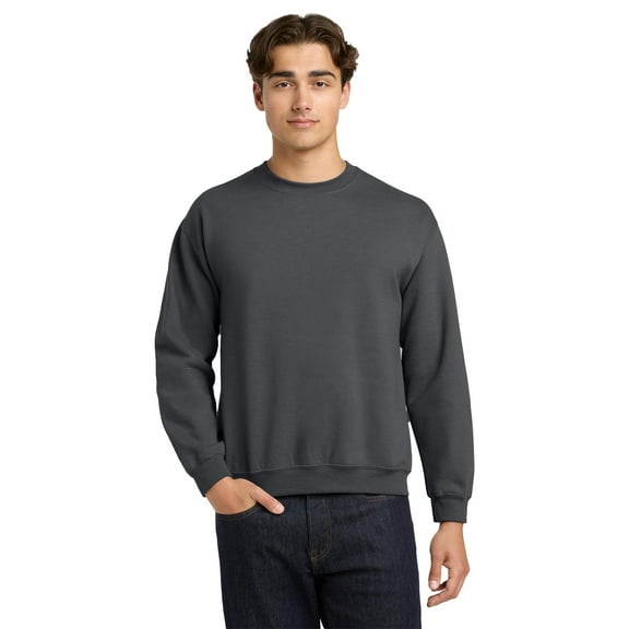 Gildan Heavy Blend Crewneck Sweatshirt for Men and Women, Casual Fleece Sweater, Long Sleeve Pullover, Charcoal, S