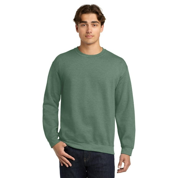 Gildan Heavy Blend Crewneck Sweatshirt for Men and Women, Casual Fleece Sweater, Long Sleeve Pullover, Heather Dark Green, XL