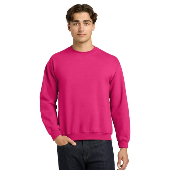 Gildan Heavy Blend Crewneck Sweatshirt for Men and Women, Casual Fleece Sweater, Long Sleeve Pullover, Heliconia, XL