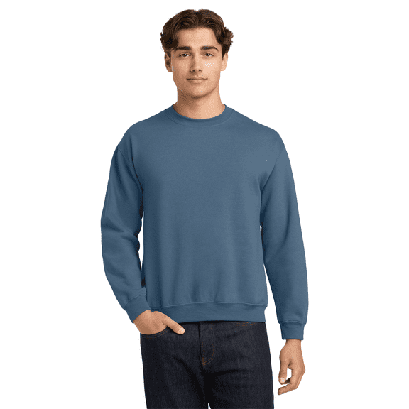 Gildan Heavy Blend Crewneck Sweatshirt for Men and Women, Casual Fleece Sweater, Long Sleeve Pullover, Indigo Blue, XL