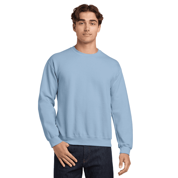 Gildan Heavy Blend Crewneck Sweatshirt for Men and Women, Casual Fleece Sweater, Long Sleeve Pullover, Light Blue, S