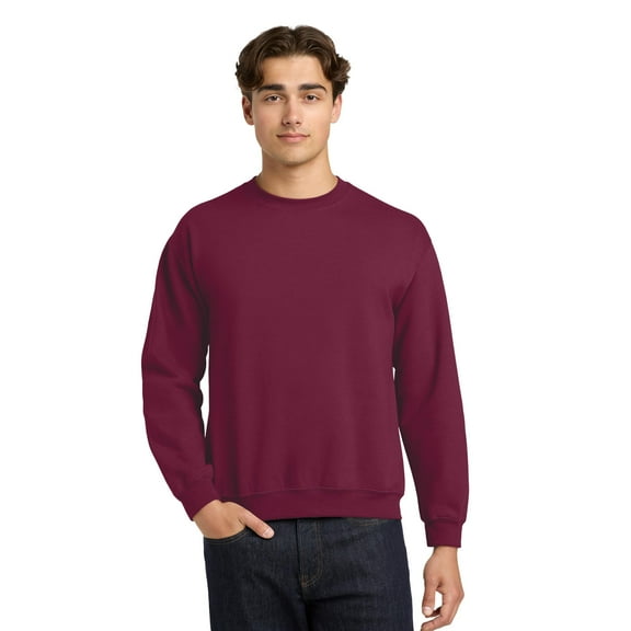 Gildan Heavy Blend Crewneck Sweatshirt for Men and Women, Casual Fleece Sweater, Long Sleeve Pullover, Maroon, XL