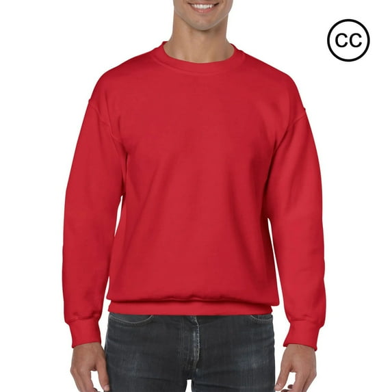 Gildan Heavy Blend Crewneck Sweatshirt for Unisex | Long Sleeve Casual Fleece Sweatshirts 8oz, Size 4XL, Red Pullover