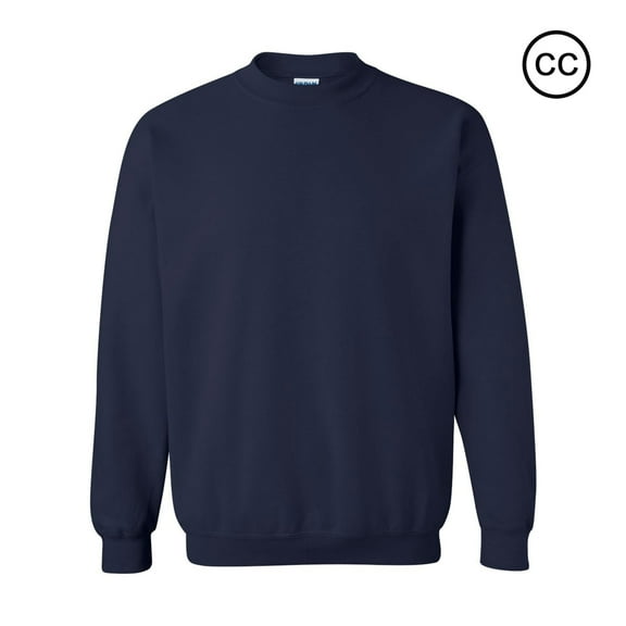Gildan Heavy Blend Crewneck Sweatshirt for Unisex | Long Sleeve Casual Fleece Sweatshirts 8oz, Size M, Navy Pullover